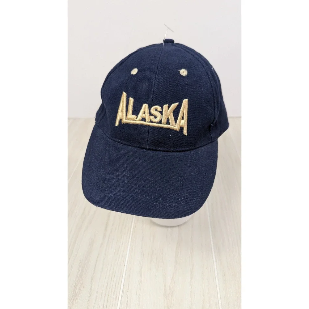 Keller's Trading Skagway Alaska Baseball Cap Blue Embroidered Adjustable Hat